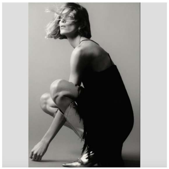 Zara Spaghetti Strap Satin Fringe Dress Size M Bloggers Fave Holiday New - Picture 3 of 10